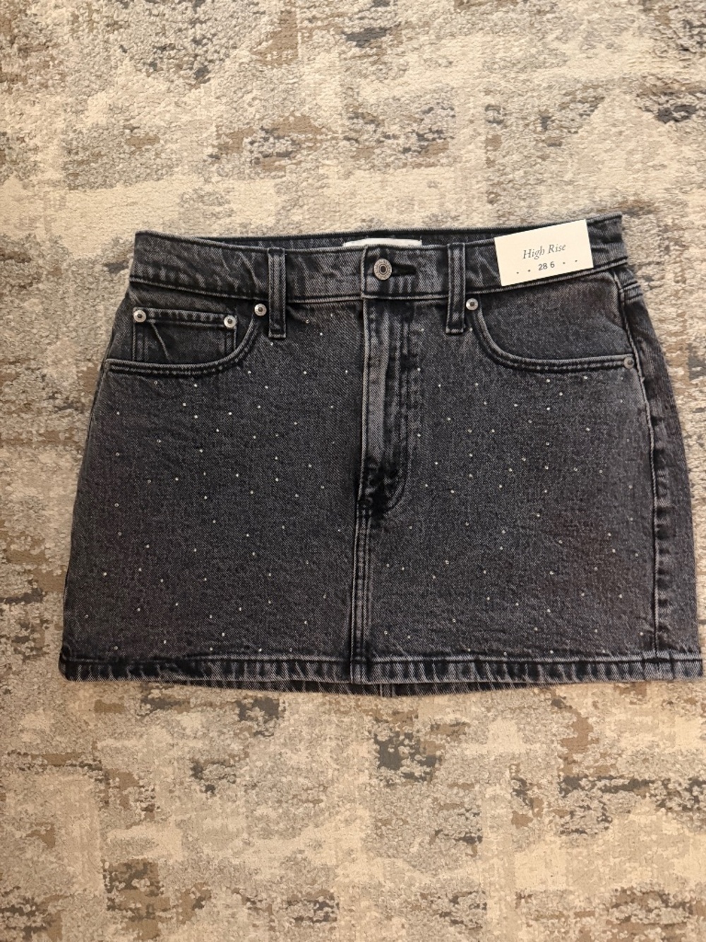 Denim mini skirt